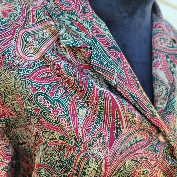 Victoria's Secret Paisley nightgown satin Sleep Shirt Size Small - Picture 8 of 11